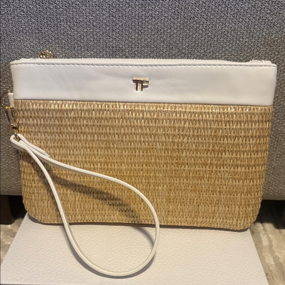 GWP - TOM FORD White and Tan Woven Clutch/Wristlet